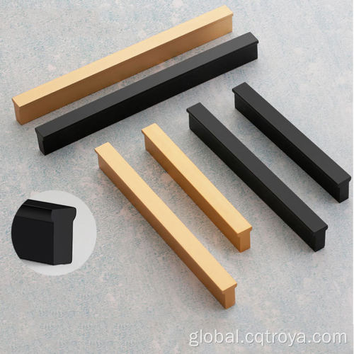 Black Modern Pull Handles Aluminium Alloy Furniture Hardware Handles Supplier